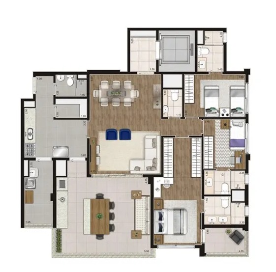 Planta - Apartamento com 3 quartos, à venda em São Paulo, Jardim Vila Mariana - MBO Imóveis